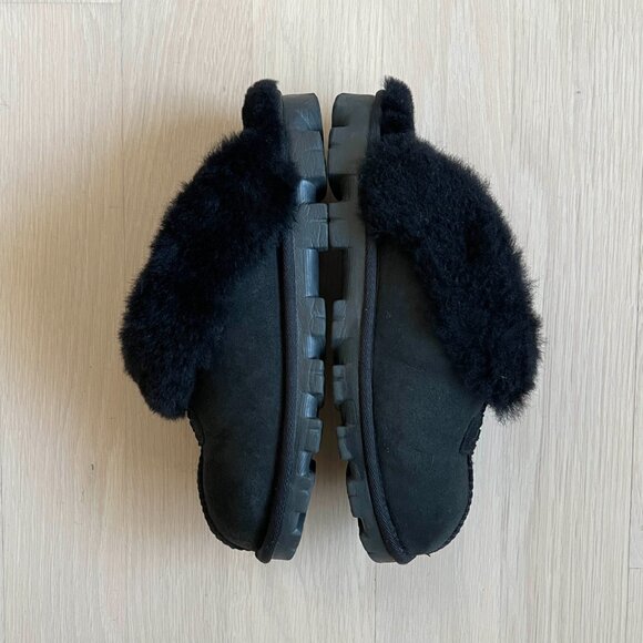 UGG Black Coquette Slippers Size 7 - Picture 4 of 10